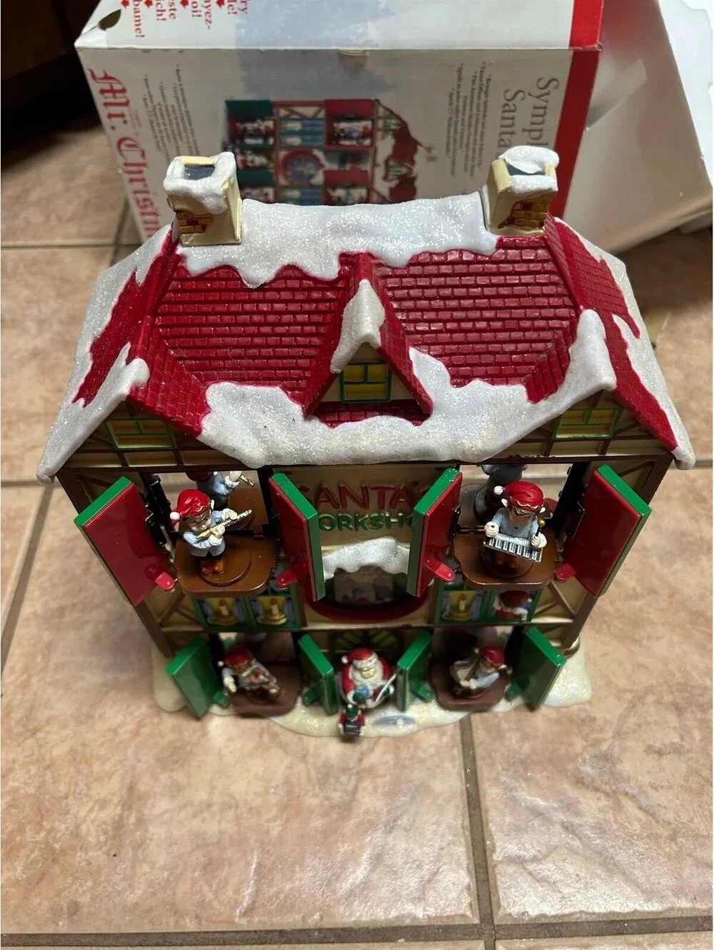 Vintage Mr. Christmas Symphony Surprise Santa’s Workshop Animated Musical